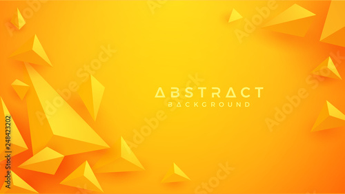 Abstract, Modern, 3D Triangle orange, yellow Background. Eps10 vector background.