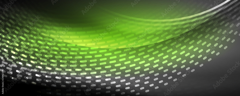 Obraz premium Digital flowing wave particles abstract background, vector smoke effect design