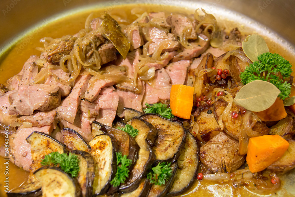 A food in dish A food in dish