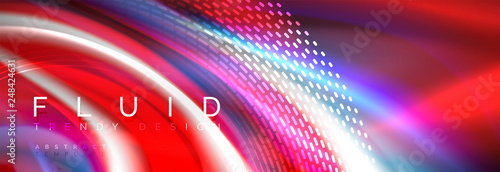 Fluid colors mixing glowing neon wave background, holographic texture