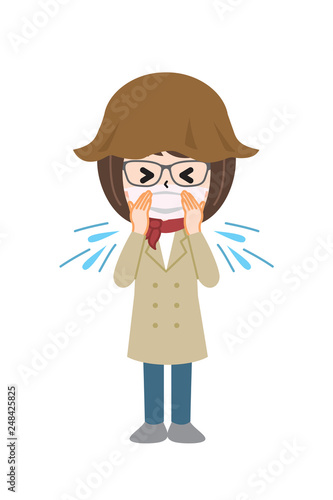 A woman with bad hay fever