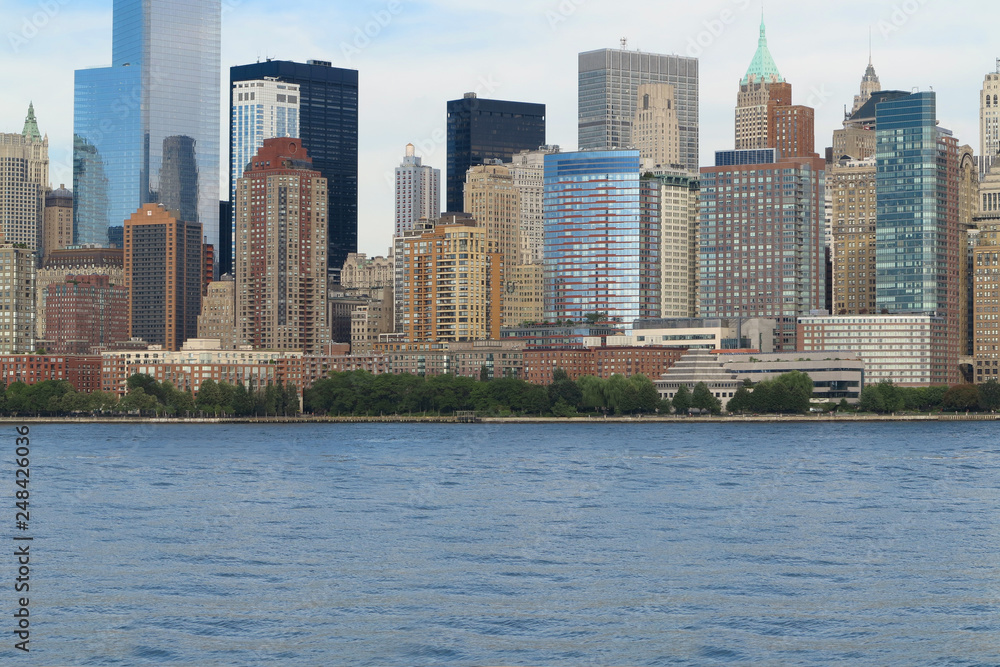 View on New York City from Hudson river.USA View on New York City from Hudson river.USA