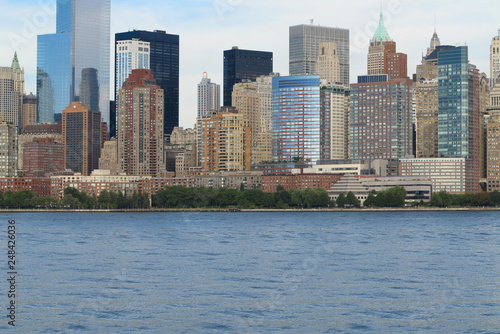 View on New York City  from Hudson river.USA