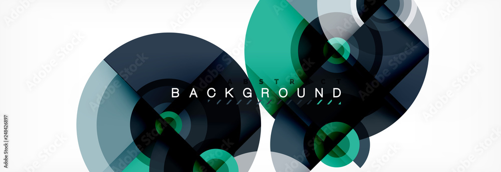Vector circle composition, geometric minimal design illustration Vector circle composition, geometric minimal design illustration