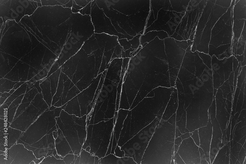 Dark black marble abstract texture , natural lightning vien patterns for background