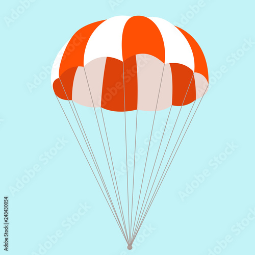 parachute, vector illustration ,flat style,  front