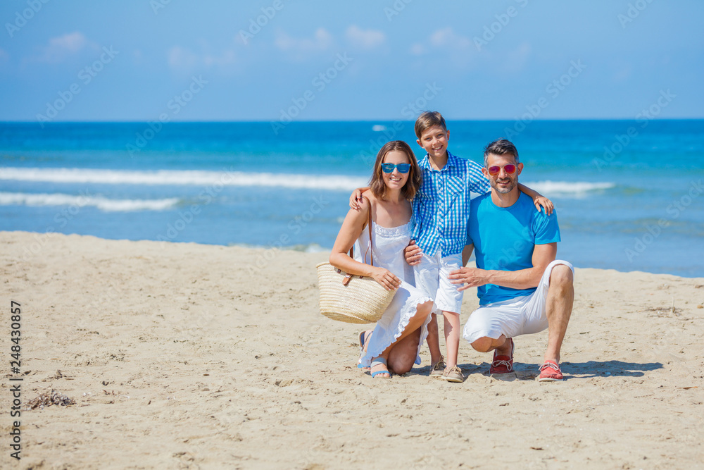 Happy family having fun in the summer leisure Happy family having fun in the summer leisure