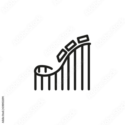 Amusement park line icon