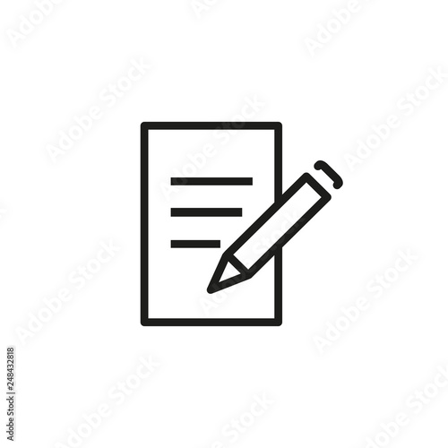 Copywriting line icon