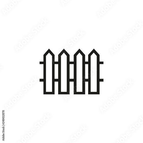 Garden fence line icon