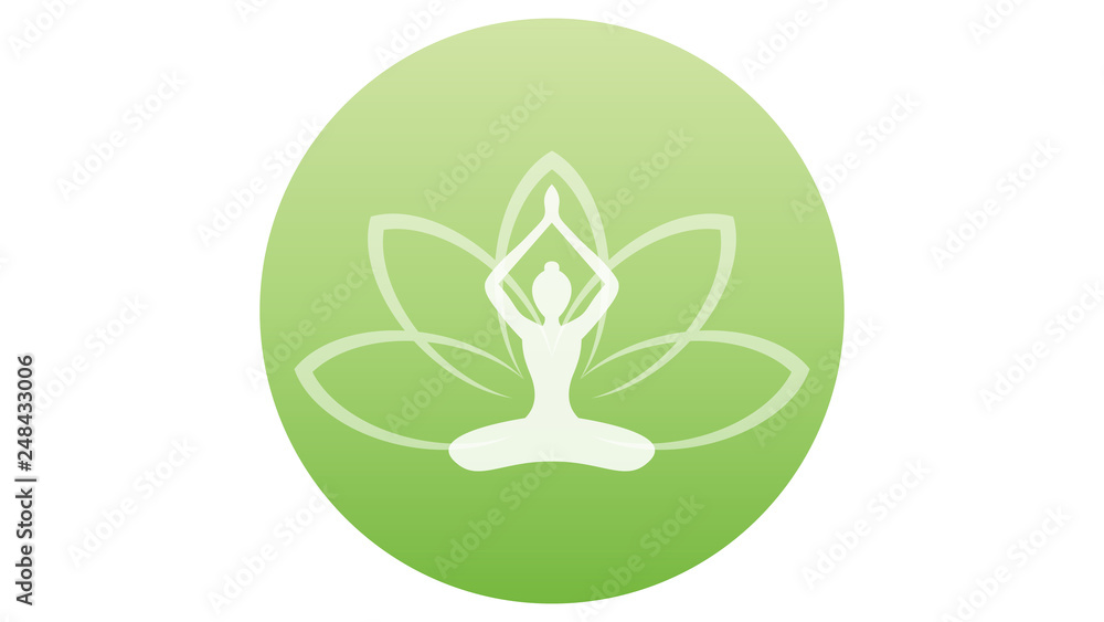Yoga icon. Yoga logo vector design. Meditation logo, meditation icon Yoga icon. Yoga logo vector design. Meditation logo, meditation icon