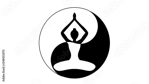 Yoga icon. Yoga logo vector design. Meditation logo, meditation icon