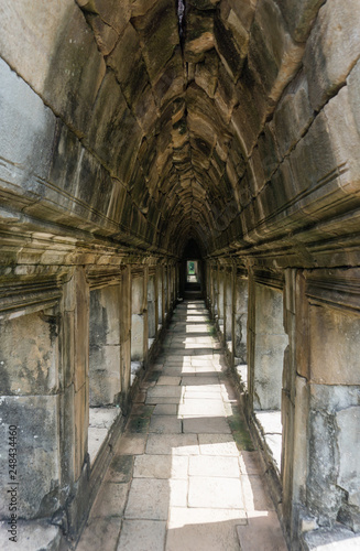 Stone passageway at the Baphuon temple inside the Angkor temple complex in Cambodia