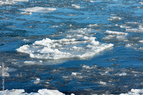 Eisschollen auf Fluss in Island photo