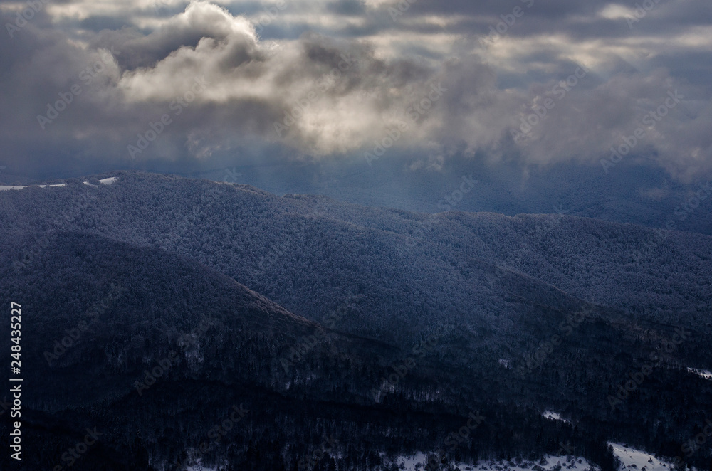 zimowa panorama Bieszczady 