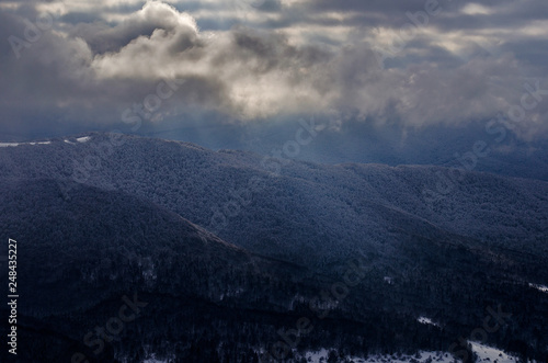 zimowa panorama Bieszczady 