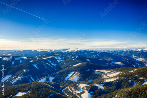 Stuhleck region in Niederösterreich, Wechselland. Austrian Alps during winter. photo