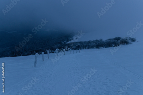 zimowa panorama bieszczady 