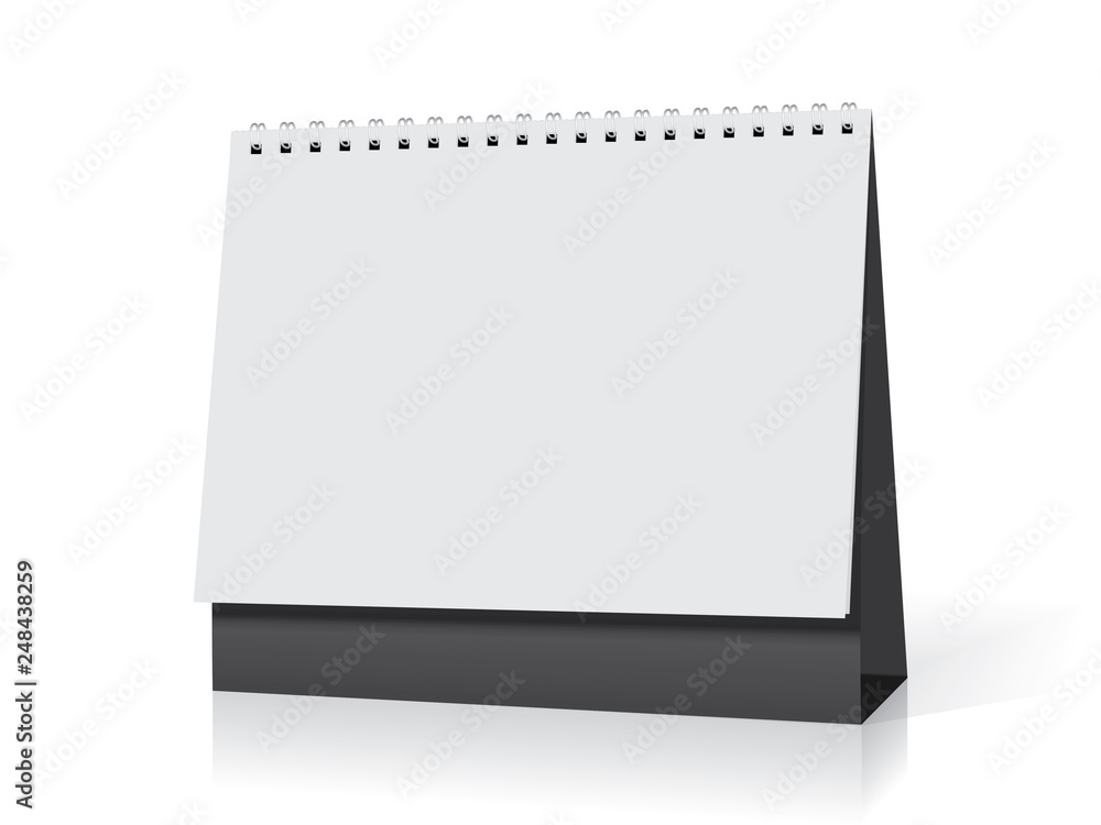 empty desk calendar stands on the table empty desk calendar stands on the table