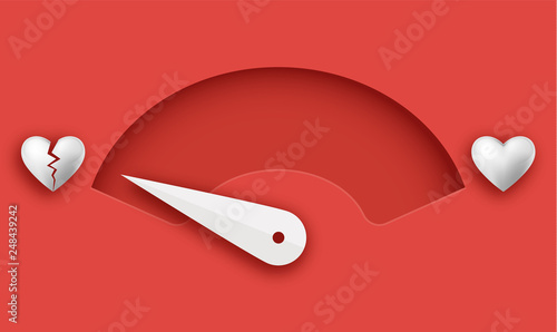 Love meter. Valentine's day card design element. - Vector