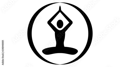 Yoga icon. Yoga logo vector design. Meditation logo, meditation icon