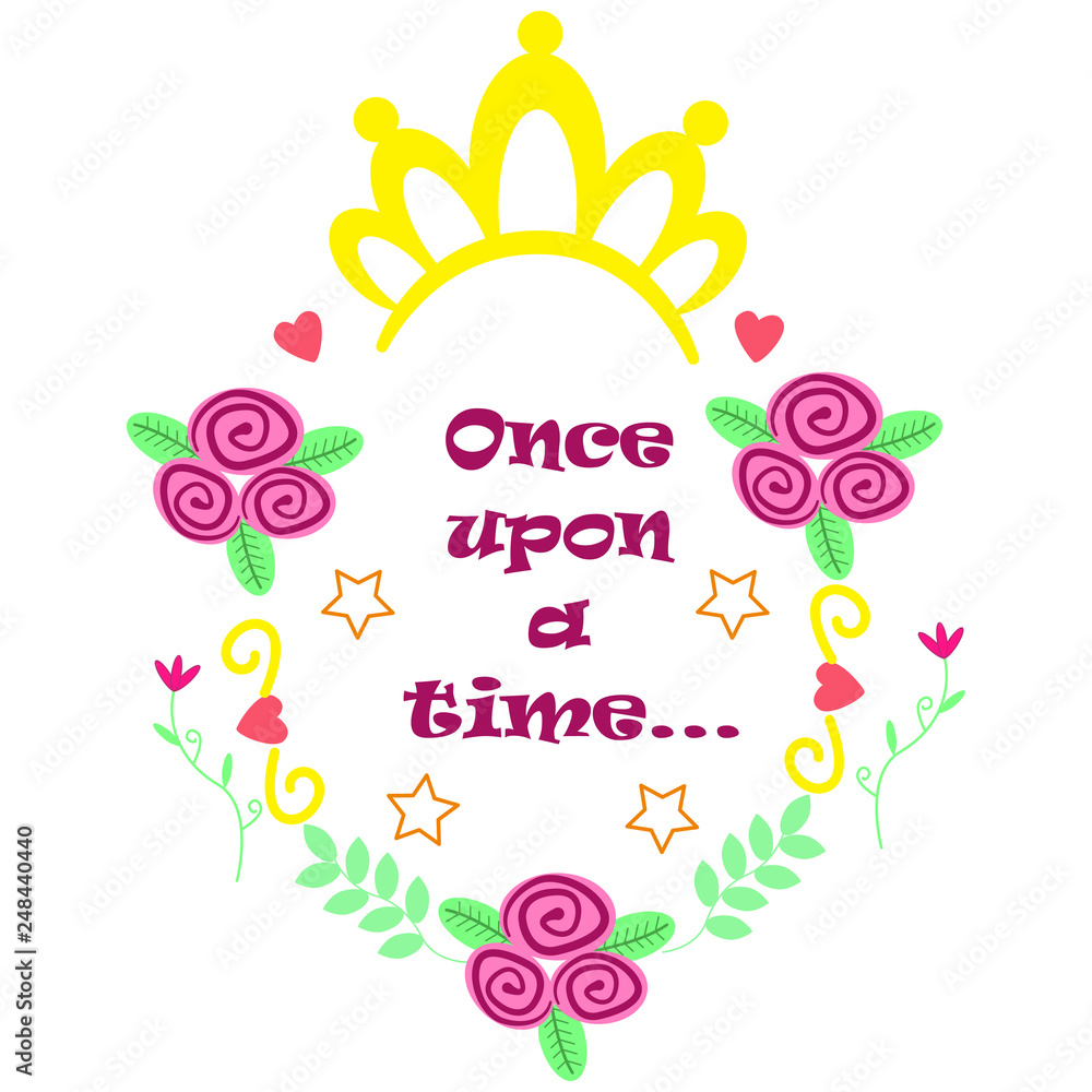 poster once upon a time - vector, illustration, eps poster once upon a time - vector, illustration, eps