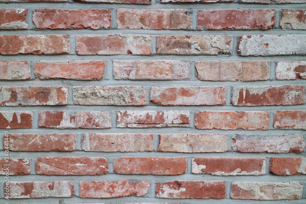 Naklejka premium 붉은 벽돌 재질 및 배경