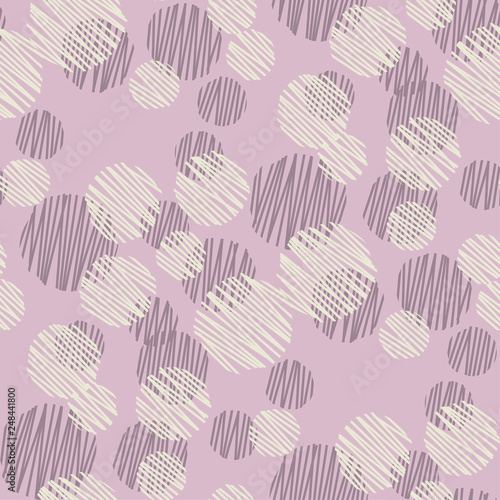 Geometric seamless pattern with circles