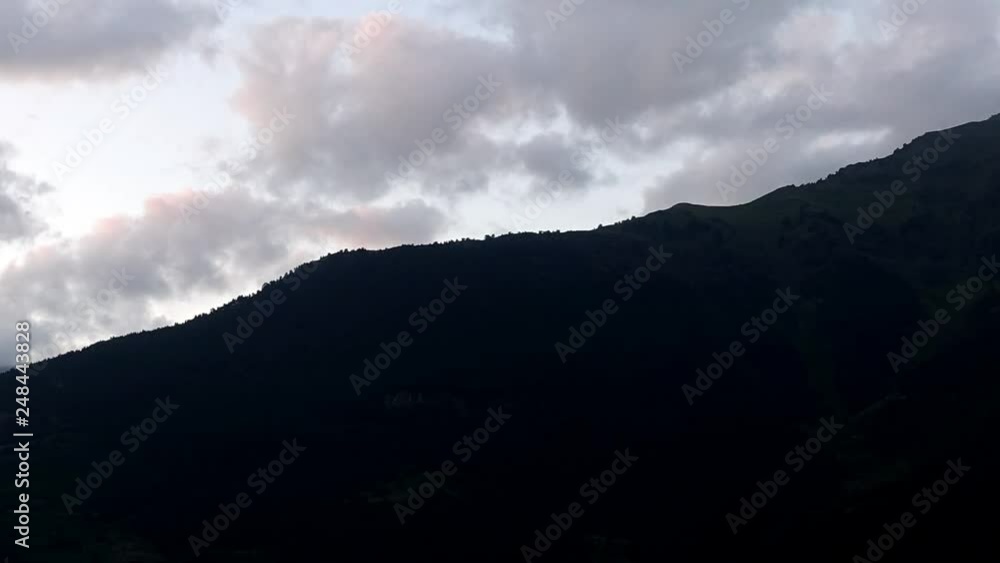 Time lapse of a sunset in the mountains of Aran Valley Time lapse of a sunset in the mountains of Aran Valley