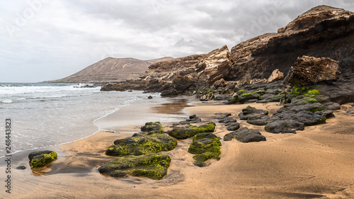 La Solapa  a Virgin Gold-Colored Sandy Beach in Fuerteventura  Canary Islands