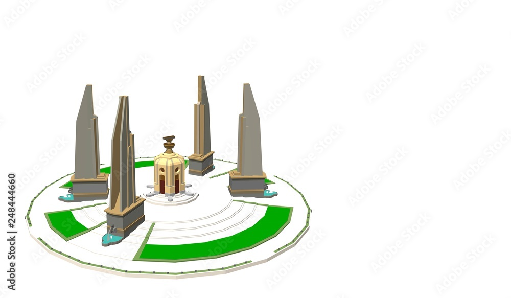 Democracy election Monument Thailand,Vector Democracy election Monument Thailand,Vector