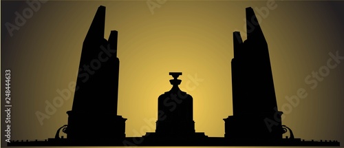 Democracy election Monument Thailand,Vector