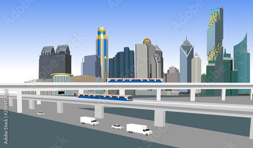 Vector trains in Bangkok