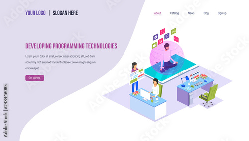 Developing programming technologies. Technology process of digital software development.