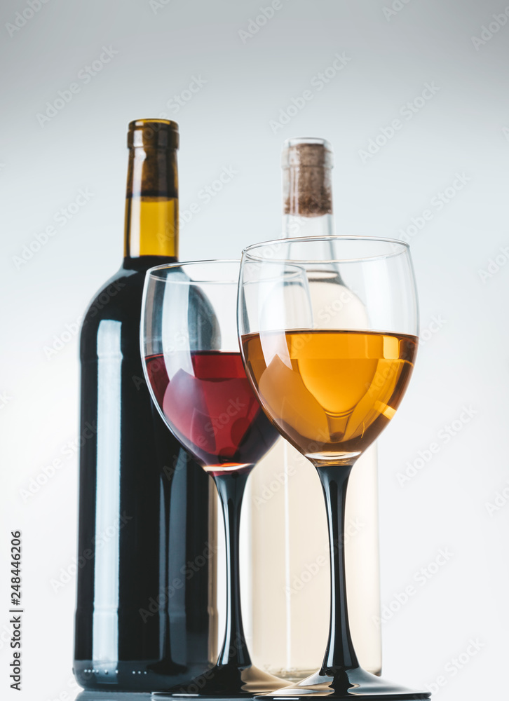 white and red wine