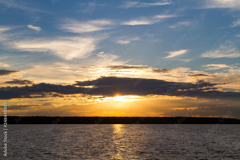 Sunset on the lake, Saint lake, Shatura, Moscow region