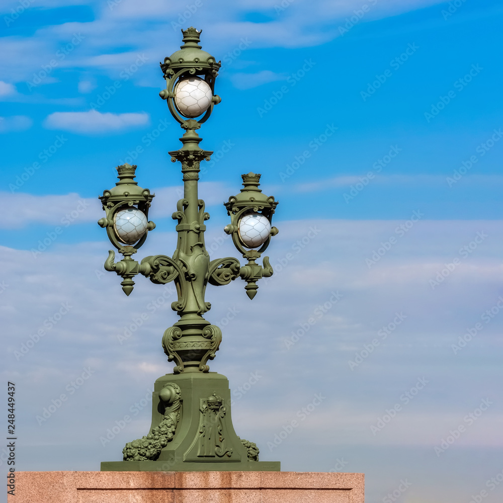 Street lamp against the sky.