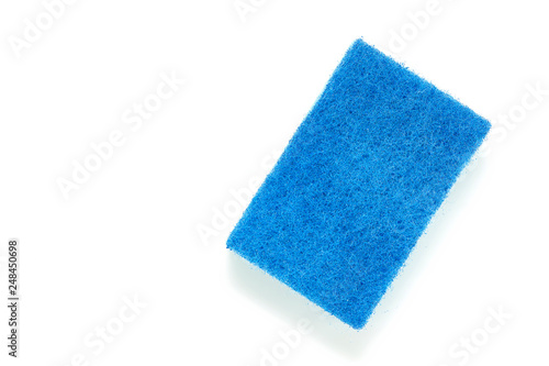 A kitchen sponge isolated on the white background