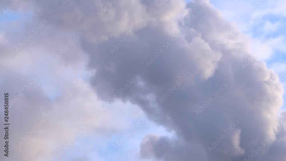 Factory plant smoke stack over blue sky background 004 Factory plant smoke stack over blue sky background 004