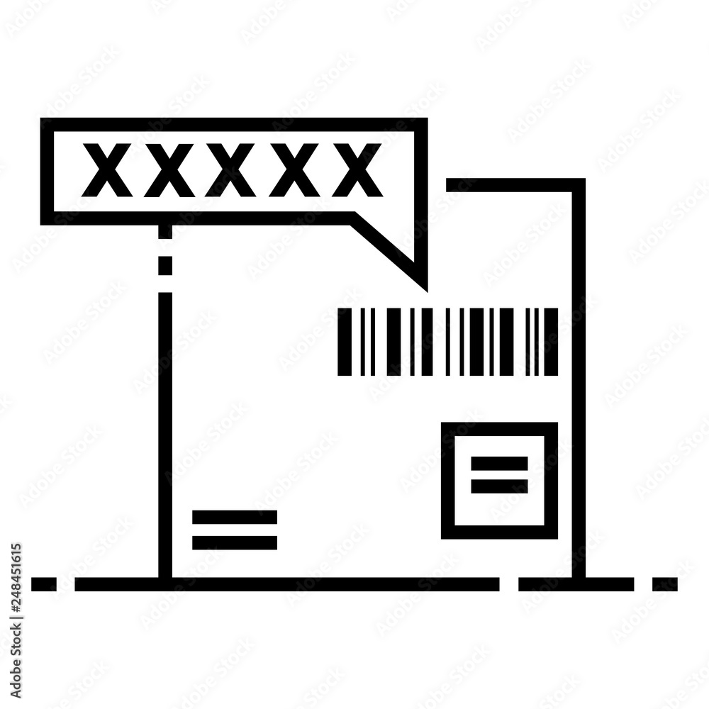 Tracking number Line illustration Tracking number Line illustration