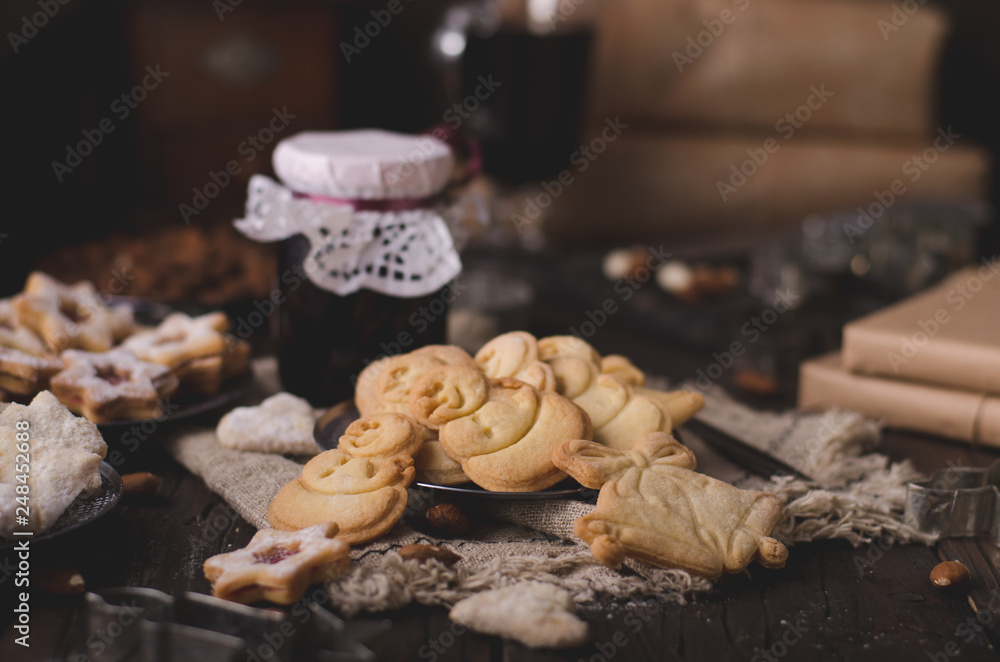 Homemade christmas cookies vintage style