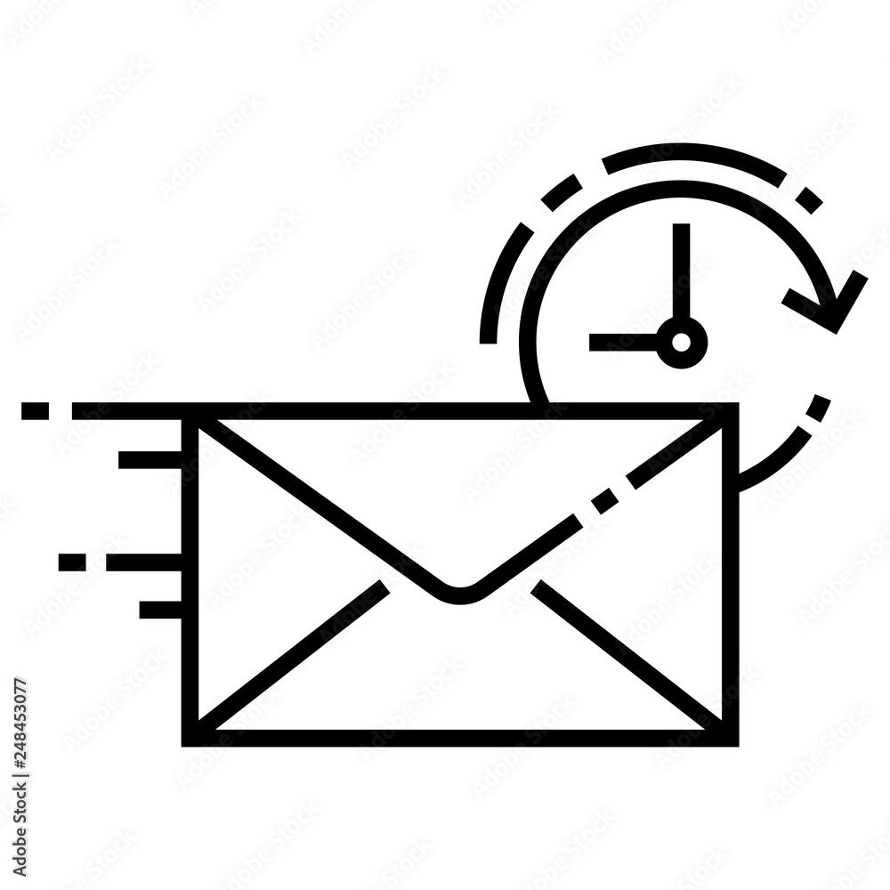 Express mail Line illustration Express mail Line illustration