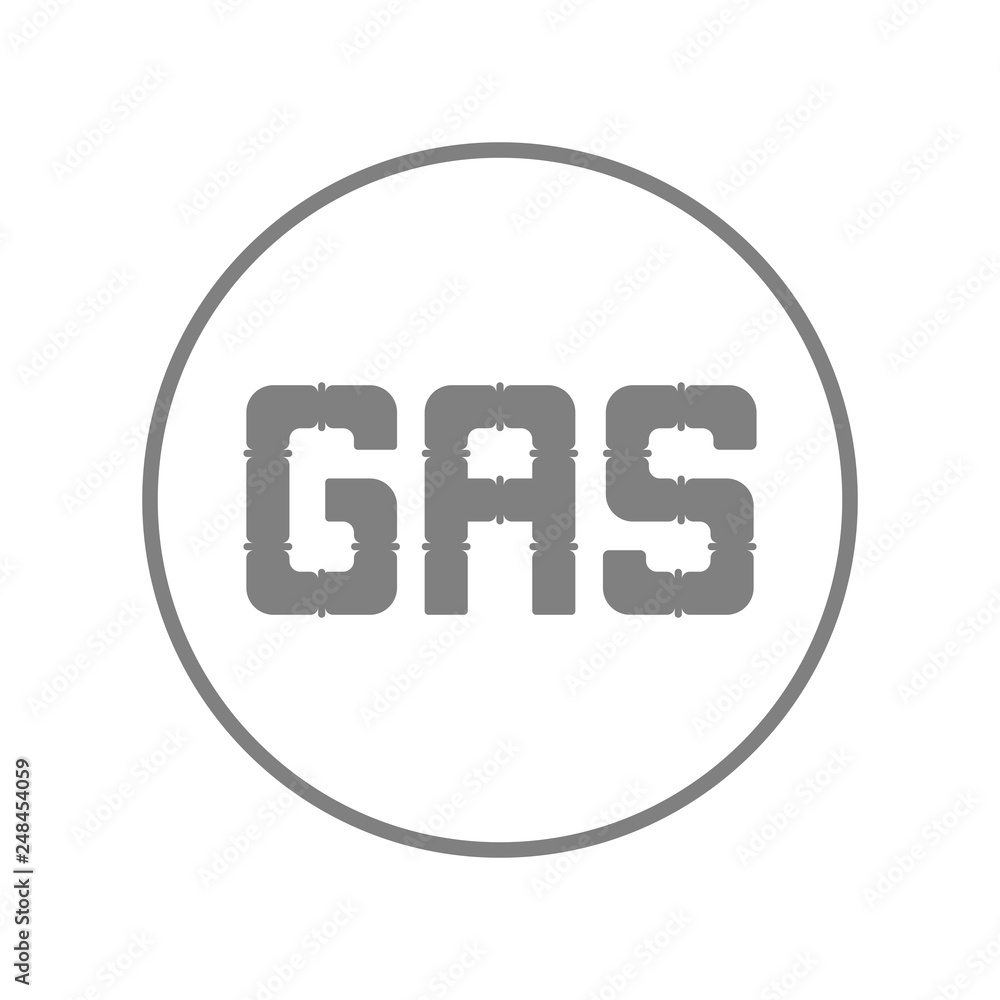 GAS symbol. Vector icon. GAS symbol. Vector icon.