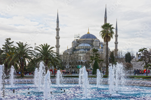 Istanbul, Turkey. Hagia Sophia Cathedral, Byzantine architecture of the Hagia Sophia, famous landmark.