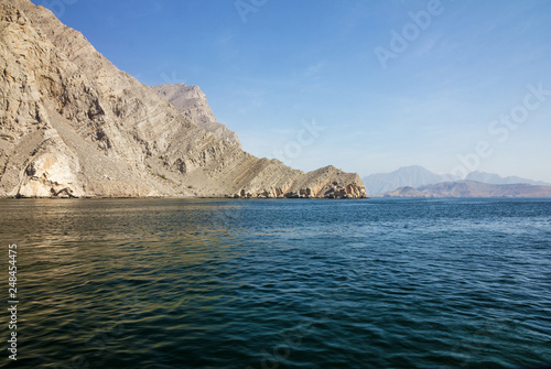 Oman fjords  Khasab sea view  Musandam peninsula.