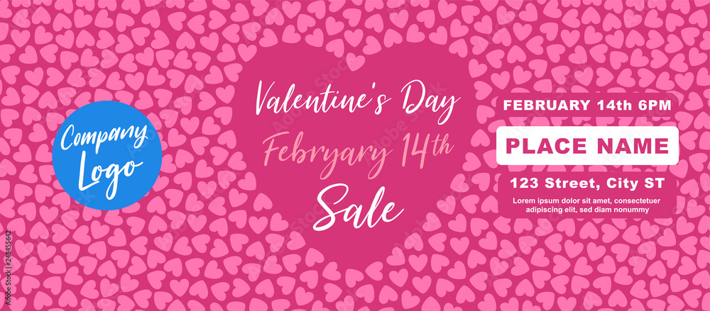 Valentines day concept banner background Valentines day concept banner background