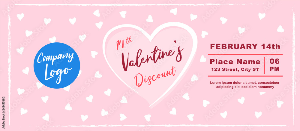 Valentines day concept banner background Valentines day concept banner background