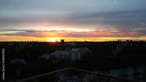 Canvas Print Stockholm sunset