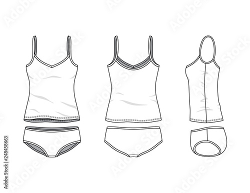 Blank clothing templates.