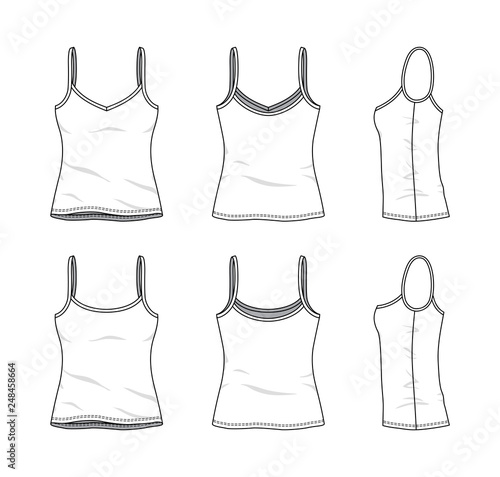 Blank clothing templates.